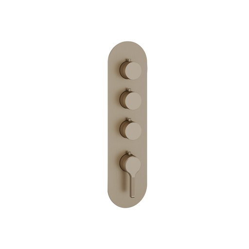 [AQB-R3347BN] Aquabrass R3347BN Ariston Round Trim Set T12003 Valve Brushed Nickel