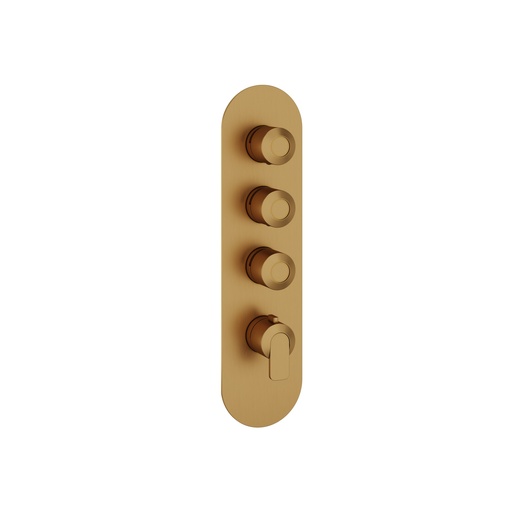 [AQB-R3367BGD] Aquabrass R3367BGD C67 Round Trim Set T12003 Valve Brushed Gold