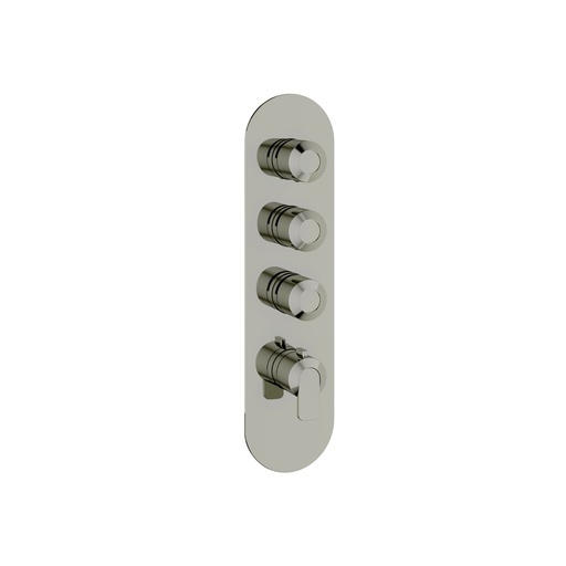 [AQB-R3367PN] Aquabrass R3367PN C67 Round Trim Set T12003 Valve Polished Nickel