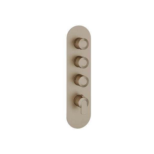 [AQB-R3367BN] Aquabrass R3367BN C67 Round Trim Set T12003 Valve Brushed Nickel