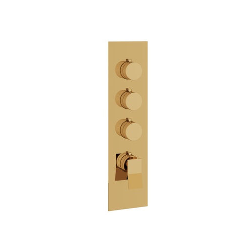 [AQB-SR3319PGD] Aquabrass SR3319PGD Chicane Square Trim Set T12003 Valve Polished Gold