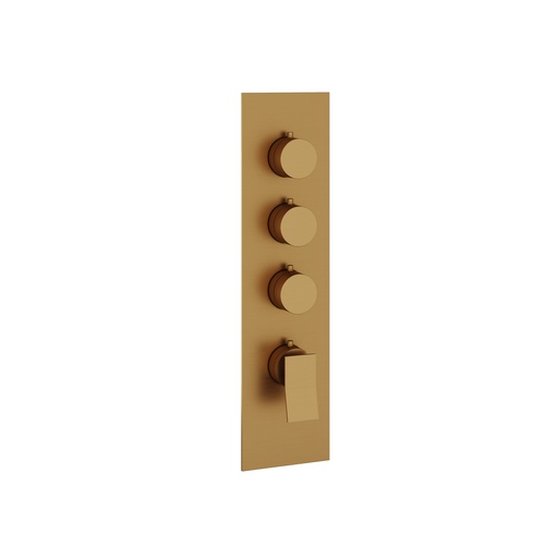 [AQB-SR3319BGD] Aquabrass SR3319BGD Chicane Square Trim Set T12003 Valve Brushed Gold