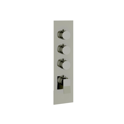 [AQB-SR3319PN] Aquabrass SR3319PN Chicane Square Trim Set T12003 Valve Polished Nickel