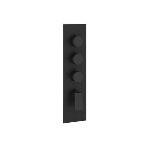 [AQB-SR3319BK] Aquabrass SR3319BK Chicane Square Trim Set T12003 Valve Black