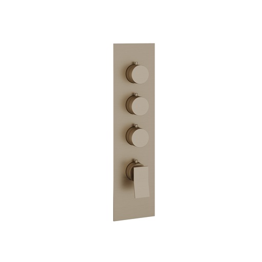 [AQB-SR3319BN] Aquabrass SR3319BN Chicane Square Trim Set T12003 Valve Brushed Nickel