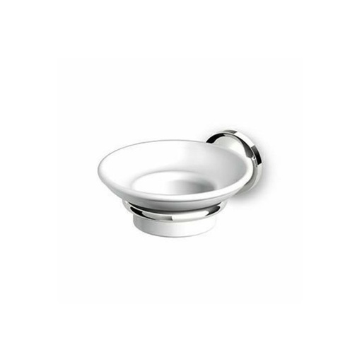 [ZUC-ZAD410] Zucchetti ZAD410 Agor Ceramic Wall Soap Dish Chrome