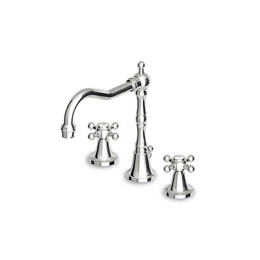 [ZUC-ZAG405.195E] Zucchetti ZAG405.195E Agor Three Hole Basin Mixer Fixed Spout Chrome