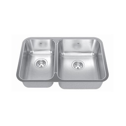 [KIN-QCUA1827R-8] Kindred QCUA1827R/8 27 x 18 Double Bowl Kitchen Sink