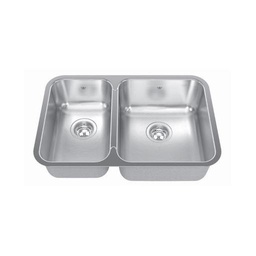 [KIN-QCUA1827L-8] Kindred QCUA1827L/8 27 x 18 Double Bowl Kitchen Sink