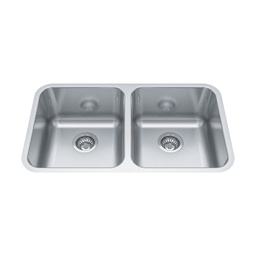 [KIN-ND1831UA-9] Kindred ND1831UA-9 Double Bowl Undermount Sink Stainless Steel