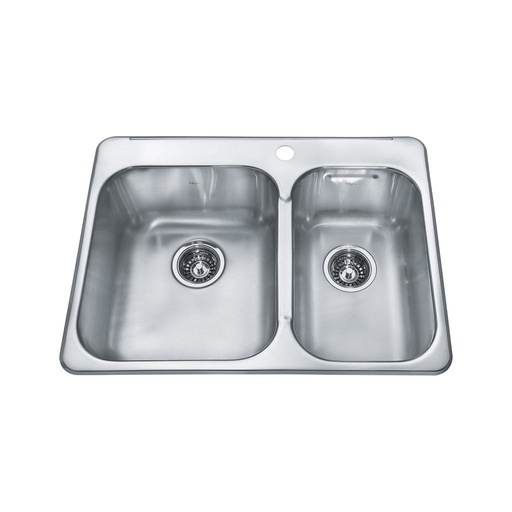 [KIN-RCL2027R-1] Kindred RCL2027R-1 Reginox Tm 20G Ss Dbl 1 Hole