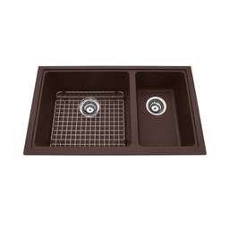 [KIN-KGDCR1U-8ES] Kindred KGDCR1U-8ES Granite Undermount Combination Bowl Espresso Includes Grid