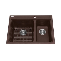 [KIN-KGDC2027R-8ES] Kindred KGDC2027R/8 27 x 20 Combination Granit Sink Espresso