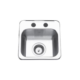 [KIN-QSL1313-6-2] Kindred QSL1313-6-2 Single Bowl 20 Gauge 2 Faucet Holes