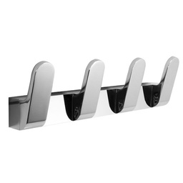 [LAL-7116-4C] Laloo 7116-4C Quad Hook Strip Chrome