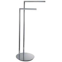[LAL-9003C] Laloo 9003C 2 Bar Round Towel Stand Chrome