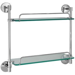 [LAL-CR3852C] Laloo CR3852C Classic R Double Glass Shelf Chrome