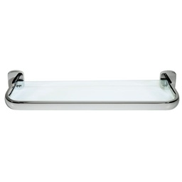 [LAL-W6587PN] Laloo W6587PN Wynn Single Glass Shelf Polished Nickel