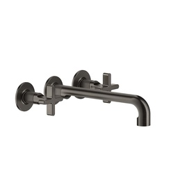 [GES-58192#031] Gessi 58192 Inciso Three Hole Wall Mounted Basin Mixer Trim Chrome