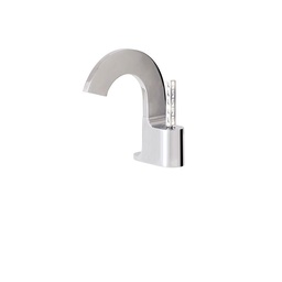 [AQB-39544PC] Aquabrass 39544 Cut Short Single Hole Lavatory Faucet With Aquacristal Handle Polished Chrome