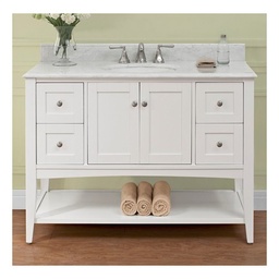 [FMD-1512-VH48] Fairmont Designs 1512-VH48 Shaker Americana 48&quot; Vanity Open Shelf Polar White