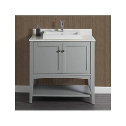 [FMD-1514-VH36] Fairmont Designs 1514-VH36 Shaker Americana 36&quot; Open Shelf Vanity Light Gray
