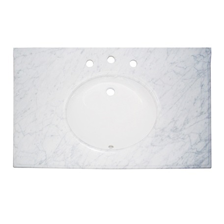 [FMD-T-3722WC] Fairmont Designs T-3722WC Marble Top 36" - White Carrera