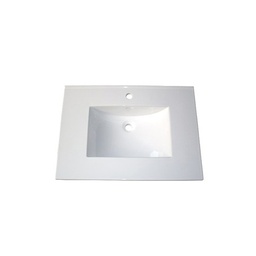 [FMD-TC-3122W1] Fairmont Designs TC-3122W1 30&quot; Ceramic Vanity Top w/Bowl Single Hole - White