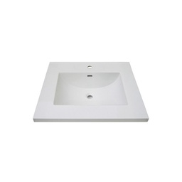 [FMD-TC3-2522W1] Fairmont Designs TC3-2522W1 25&quot; White Ceramic Top Single Hole