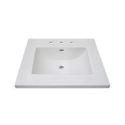 [FMD-TC3-2522W8] Fairmont Designs TC3-2522W8 25&quot; White Ceramic Top 8&quot; Widespread