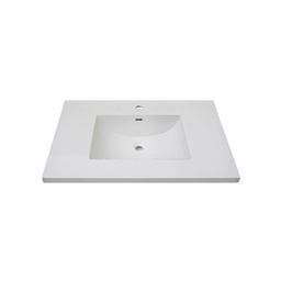 [FMD-TC3-3722W1] Fairmont Designs TC3-3722W1 37&quot; White Ceramic Top Single Hole