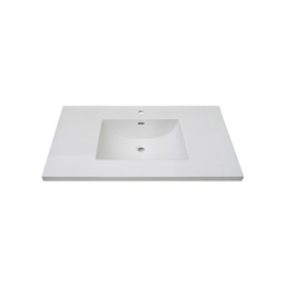[FMD-TC3-4322W1] Fairmont Designs TC3-4322W1 43&quot; White Ceramic Top Single Hole
