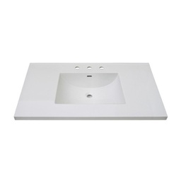 [FMD-TC3-4322W8] Fairmont Designs TC3-4322W8 43&quot; White Ceramic Top 8&quot; Widespread