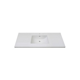 [FMD-TC3-4922W1] Fairmont Designs TC3-4922W1 49&quot; White Ceramic Top Single Hole