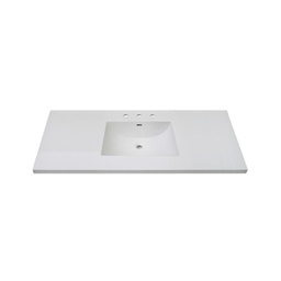 [FMD-TC3-4922W8] Fairmont Designs TC3-4922W8 49&quot; White Ceramic Top 8&quot; Widespread