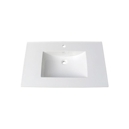 [FMD-TC-3722W1] Fairmont Designs TC-3722W1 36&quot; Ceramic Vanity Top w/Bowl Single Hole - White