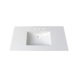 [FMD-TC-4322W8] Fairmont Designs TC-4322W8 43&quot; White Ceramic Top 8&quot; Widespread
