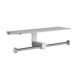 [GES-59450#031] Gessi 59450 Rilievo Wall Mounted Double Tissue Holder With Cover Chrome