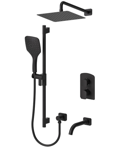 [TEN-DEPB33-501115-MB] Tenzo DEPB33-501115-MB Delano T-Box Kit 3 Functions Pres Bal Mat Black Finish