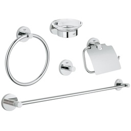 [GRO-40344001] Grohe 40344001 Essentials Master Bathroom Accessories Set Chrome
