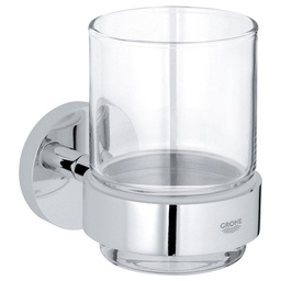 [GRO-40447001] Grohe 40447001 Essentials Crystal Glass With Holder Chrome