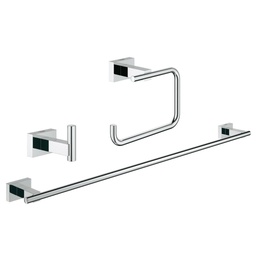 [GRO-40777001] Grohe 40777001 Essentials Cube Guest Bathroom Accessories Set 3-in-1 Chrome