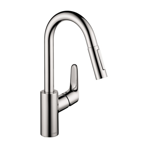 [HAN-04506001] Hansgrohe 04506001 Focus HighArc Pull Down Prep Kitchen Faucet Chrome