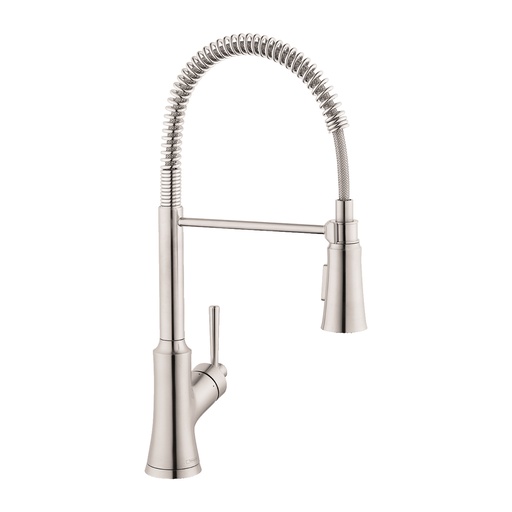 [HAN-04792800] Hansgrohe 04792800 Joleena Single Handle Semi Pro Kitchen Faucet Steel Optic