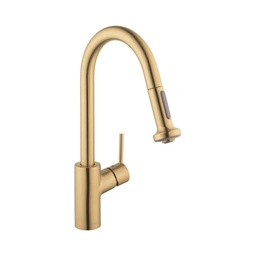 [HAN-14877251] Hansgrohe 14877251 Talis S High Arc Kitchen Faucet Pull Down Brushed Gold Optic