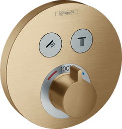 [HAN-15743141] Hansgrohe 15743141 Hg Showerselect E Thermostatic Trim 2 Function, Round Brushed Bronze