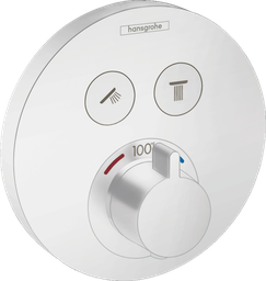 [HAN-15743701] Hansgrohe 15743701 Hg Showerselect E Thermostatic Trim 2 Function, Round Matte White
