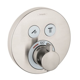 [HAN-15743821] Hansgrohe 15743821 Axor ShowerSelect Thermostatic 2 Function Trim Round Brushed Nickel