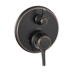 [HAN-15752921] Hansgrohe 15752921 Metris C Thermostatic Trim with Volume Control Rubbed Bronze