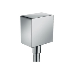 [HAN-26455001] Hansgrohe 26455001 FixFit Wall Outlet Square With Check Valves Chrome